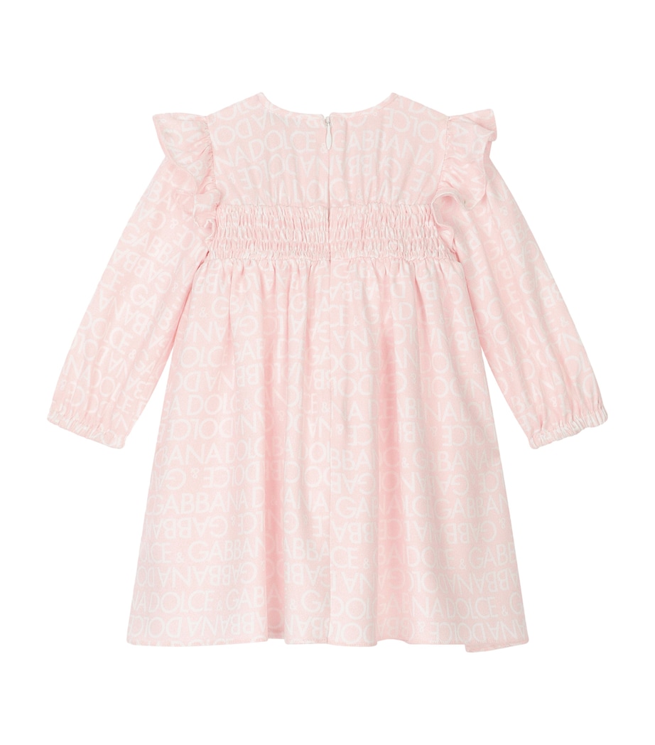 Dolce&Gabbana Kids Logo Print Dress and Bloomers Set (3-30 Months) Hfxca Dg Bianco Image 2