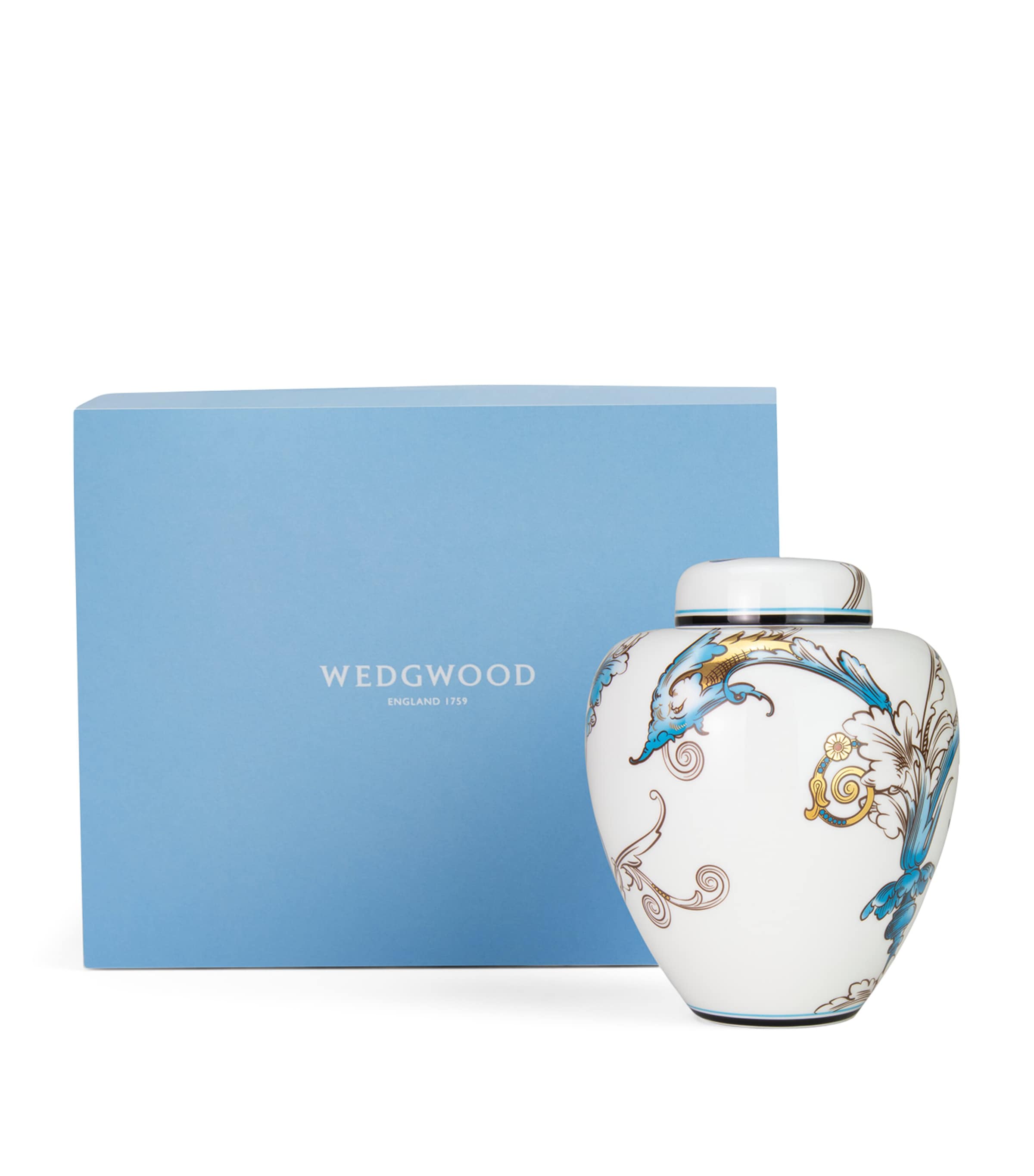 Florentine Turquoise Lidded Vase (15cm) MULTI Image 5