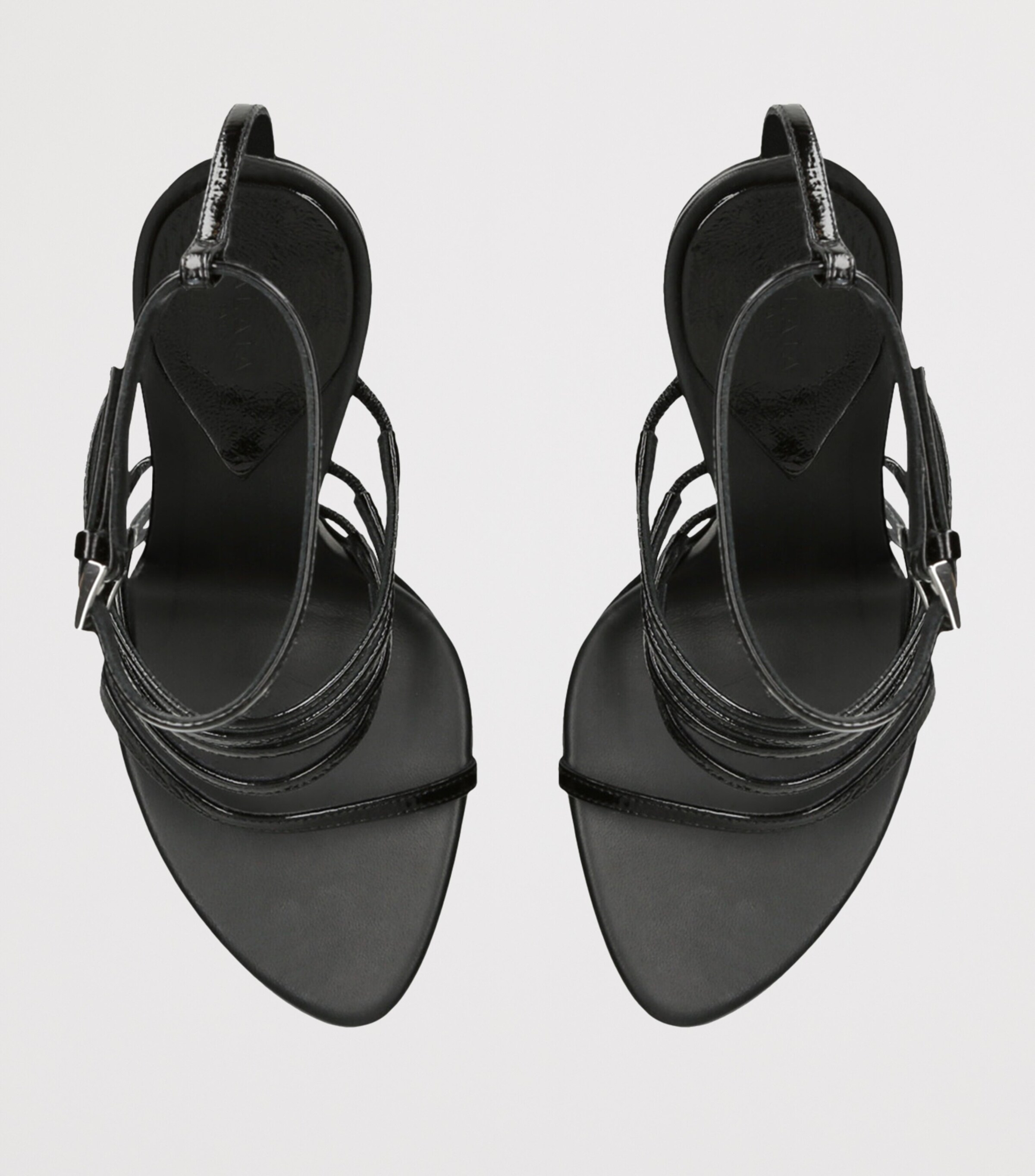 Alaïa Leather Strappy Heeled Sandals 110 Black Image 4