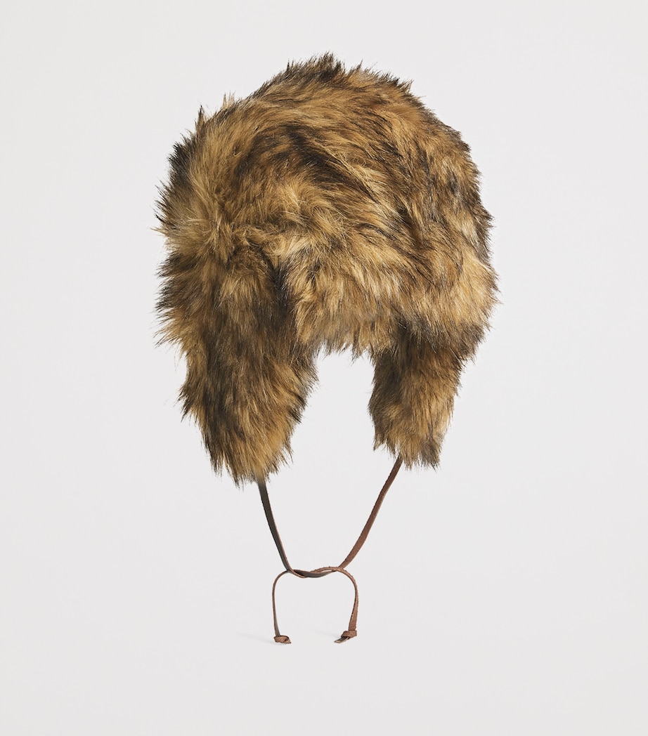 Faux Fur Trapper Hat BROWN Image 3