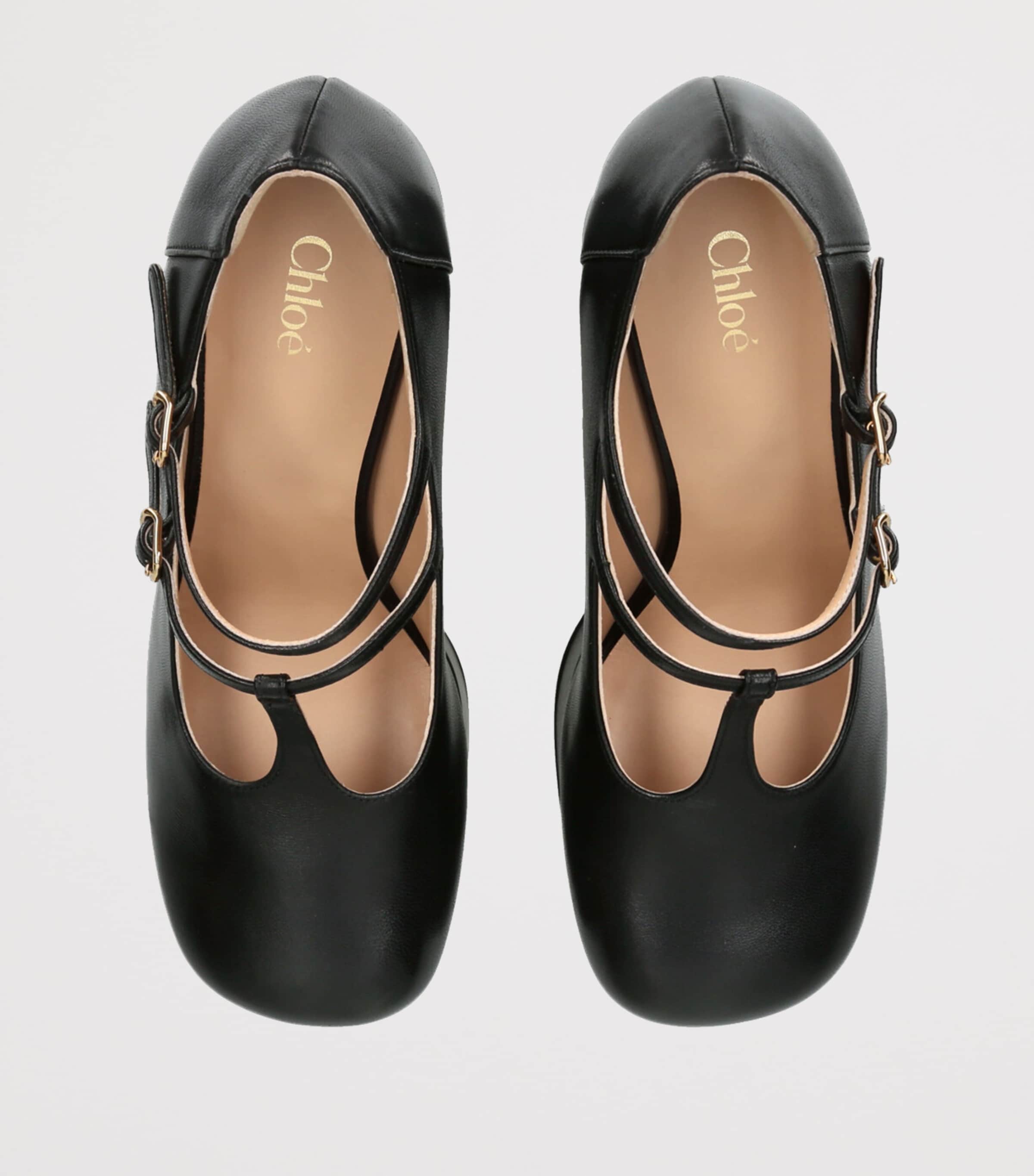 Leather Loti Platform Mary Janes 140 BLACK Image 4