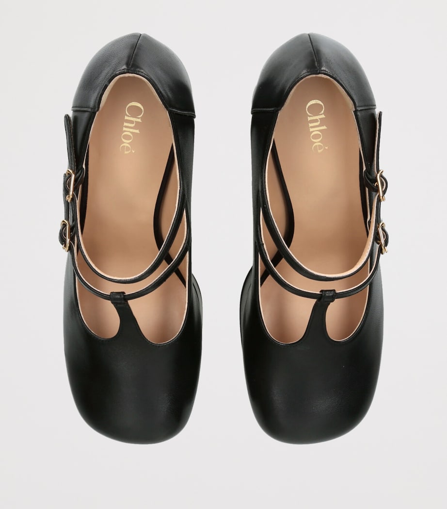 Leather Loti Platform Mary Janes 140 BLACK Image 4