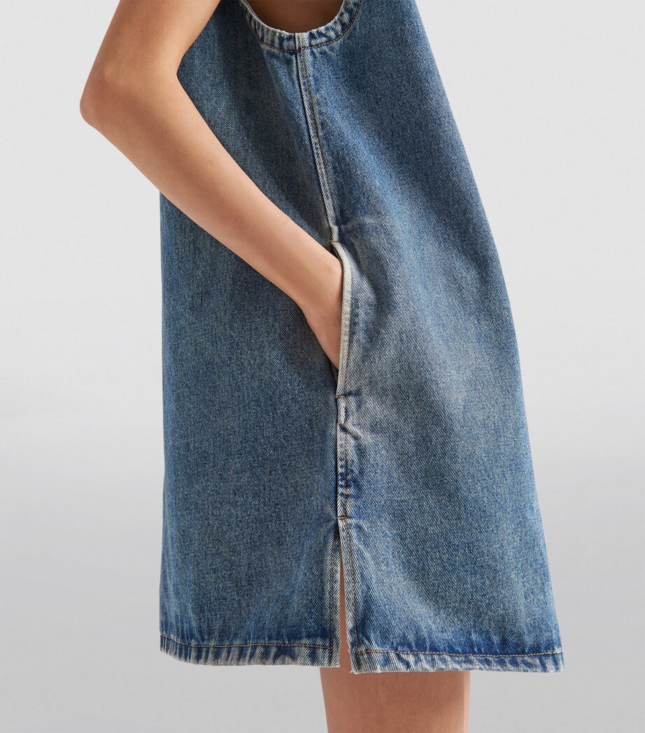 Denim Sleeveless Shirt F0BAU Image 5