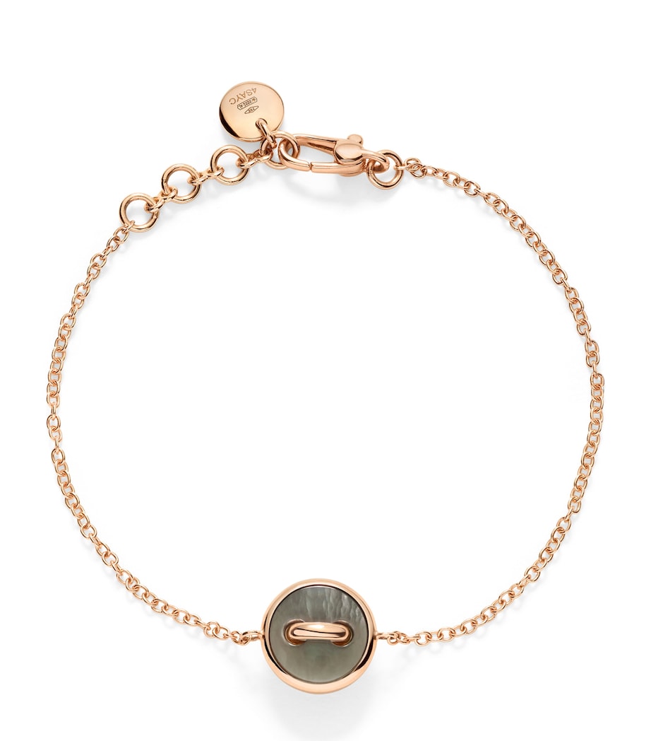 Rose Gold, Diamond and Mother-of-Pearl Pom Pom Dot Bracelet DB0MP Image 1