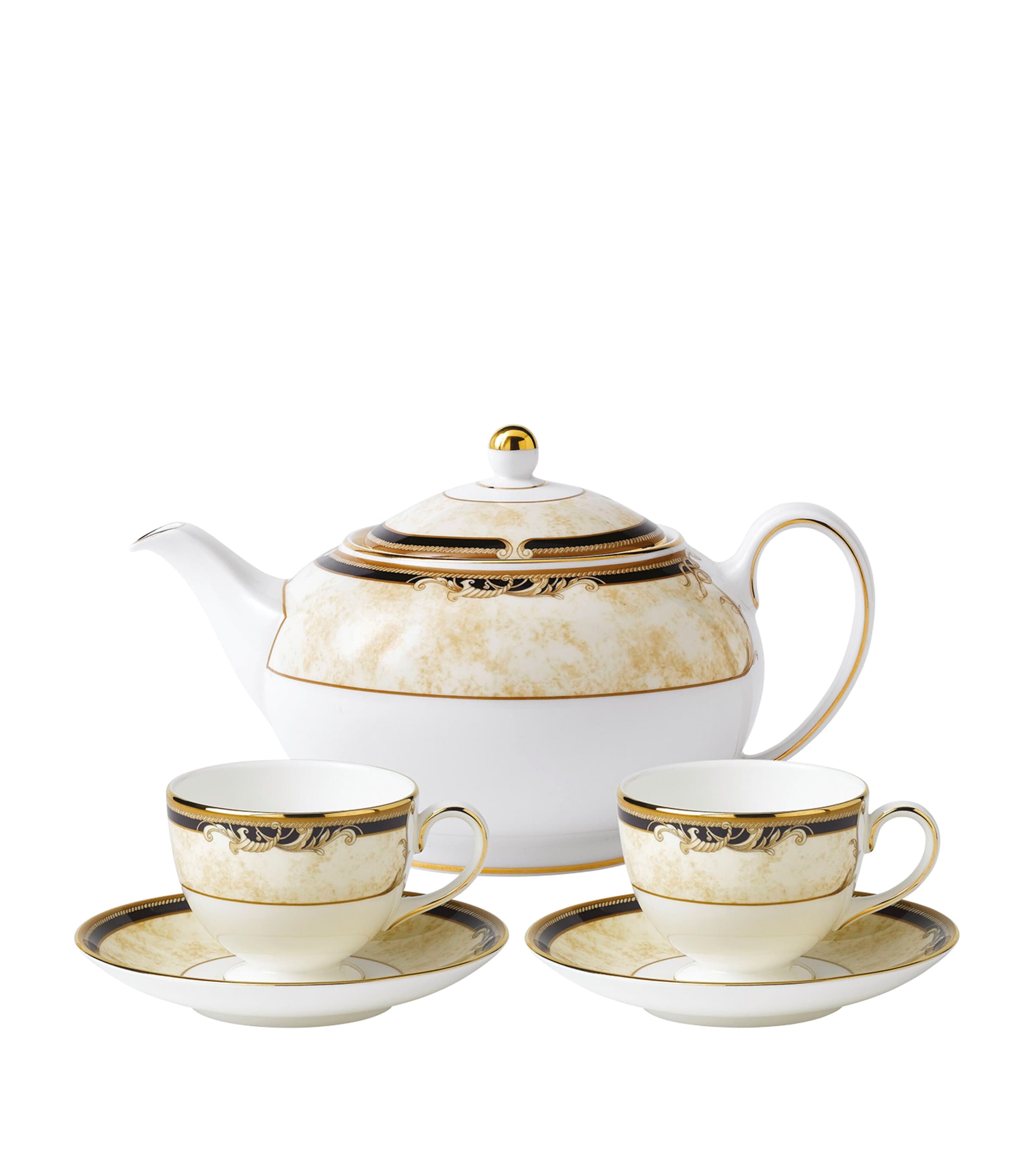 Wedgwood Cornucopia Tea Set In Blue