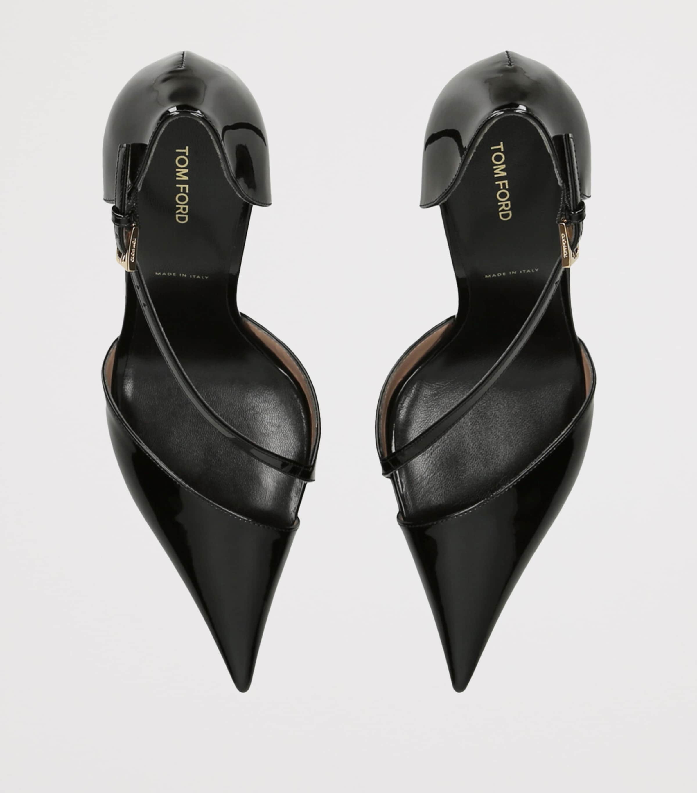 Patent Leather Eva D’Orsay Pumps 105 BLACK Image 4