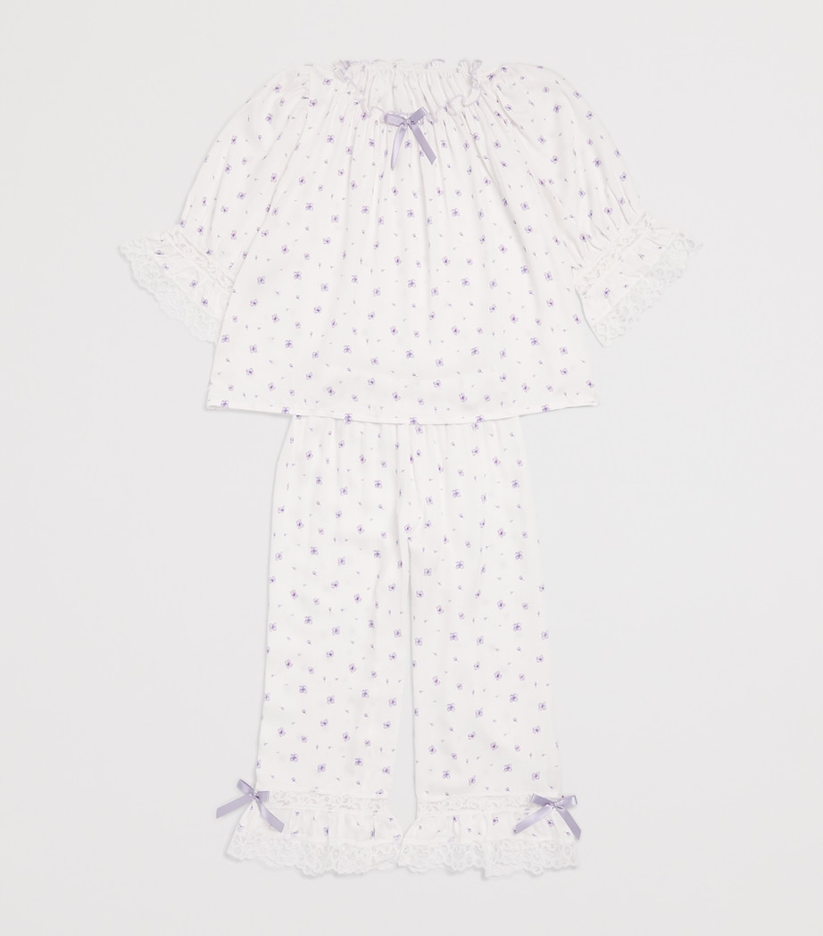 Lace-Trim Linda Pyjamas (2-14 Years) LILACS Image 3
