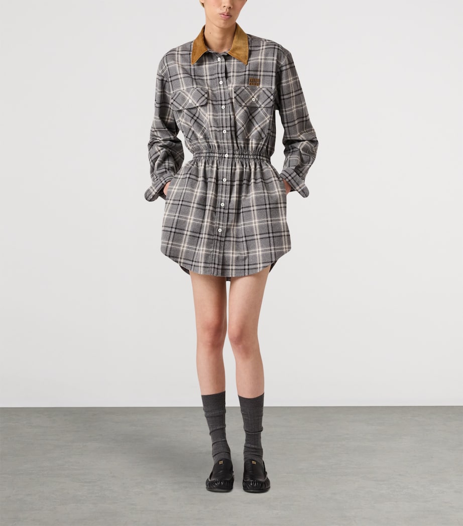 Cotton Flannel Mini Dress F0480 Image 2