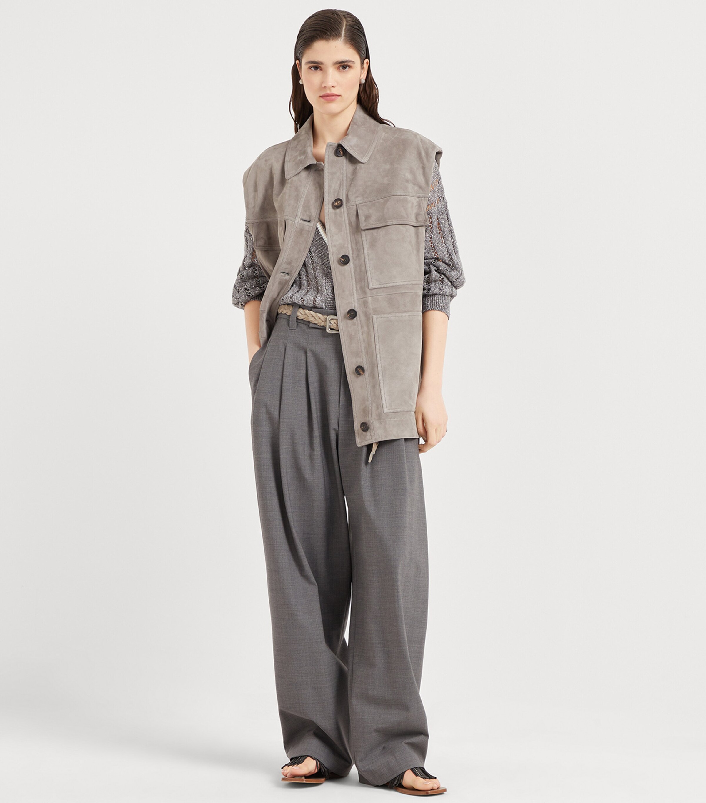 Brunello Cucinelli Linen-Blend Dazzling Cardigan Harrods HR
