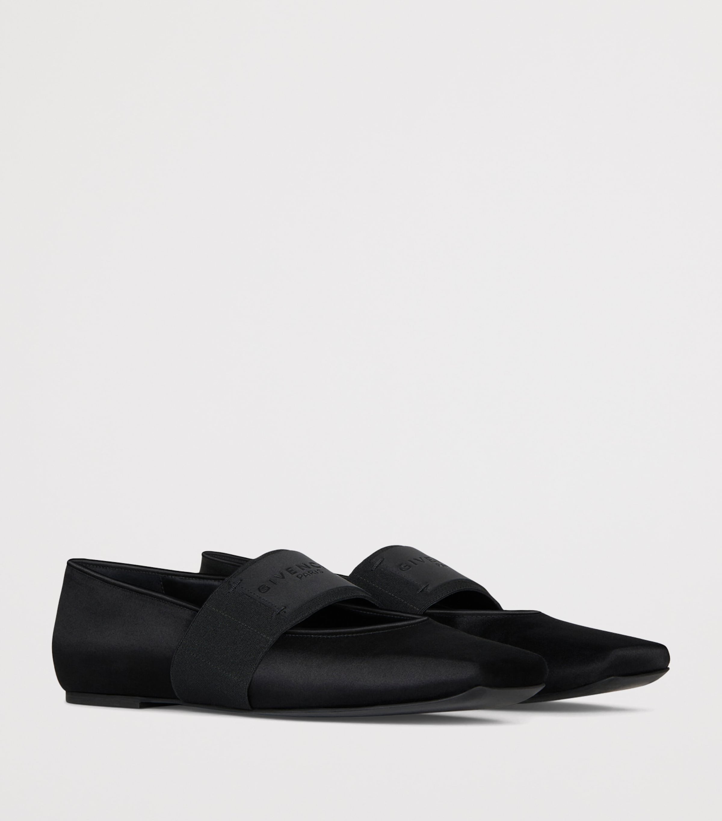 Givenchy Satin Square Toe Ballet Flats Black Image 3