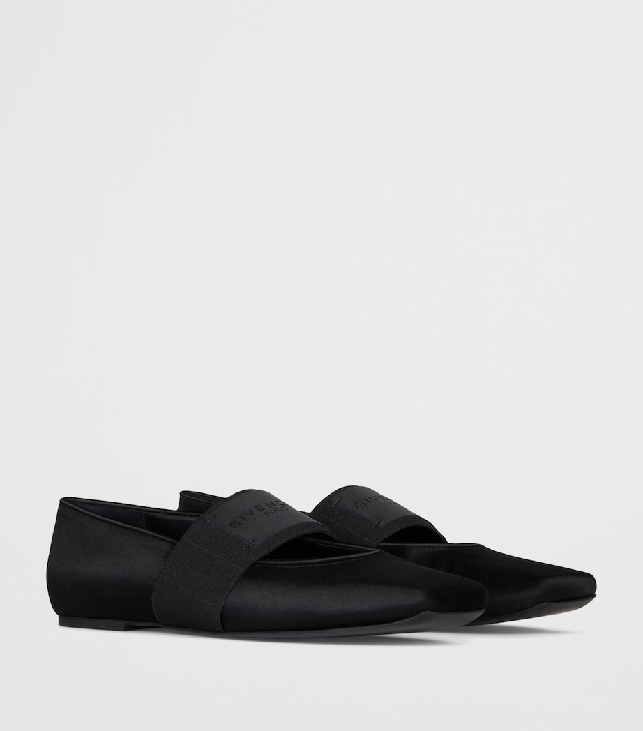 Givenchy Satin Square Toe Ballet Flats Black Image 3