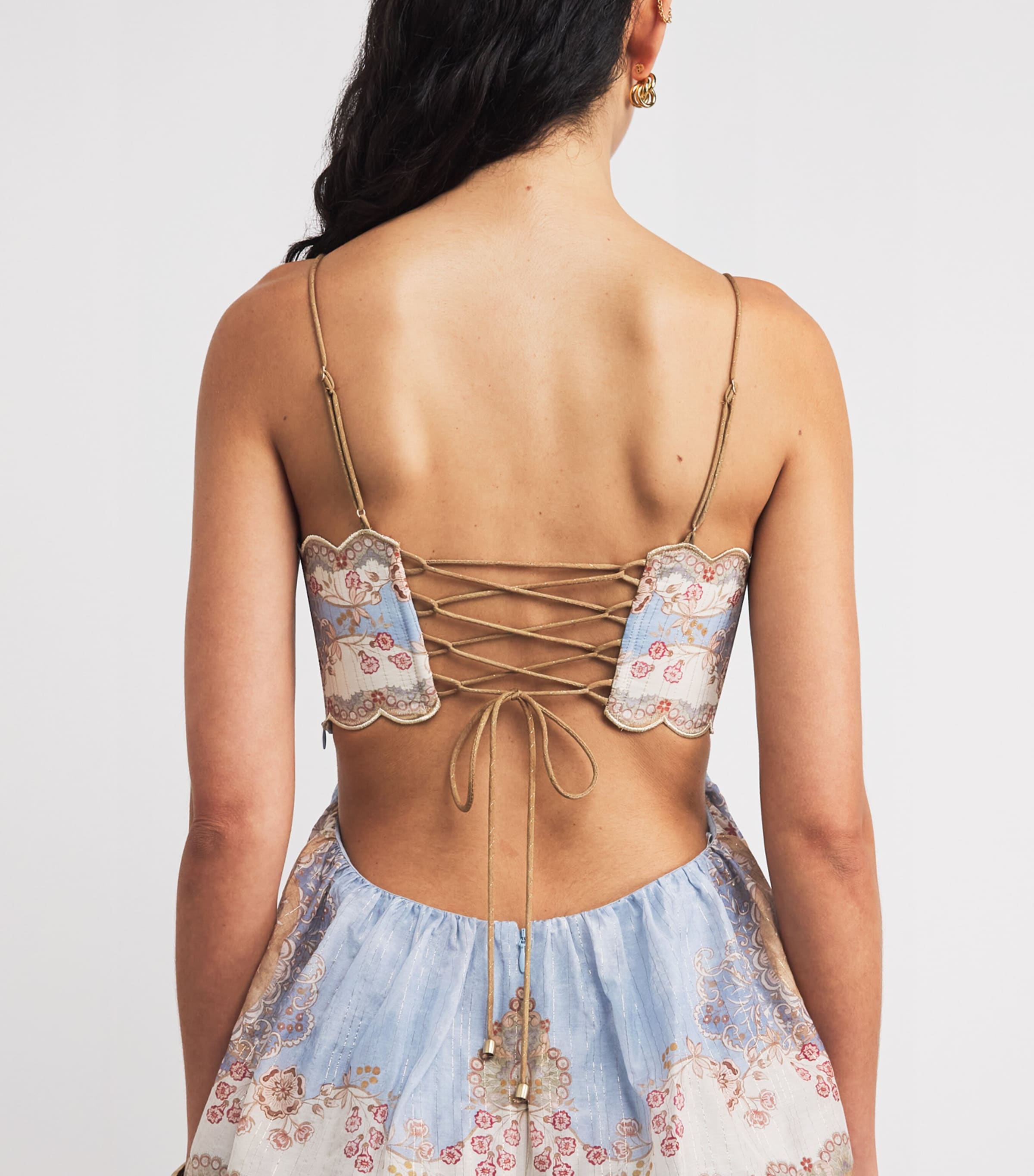 Cotton-Silk Tiered Daylight Maxi Dress WLLPAPR FLRL DNMWPFD Image 5