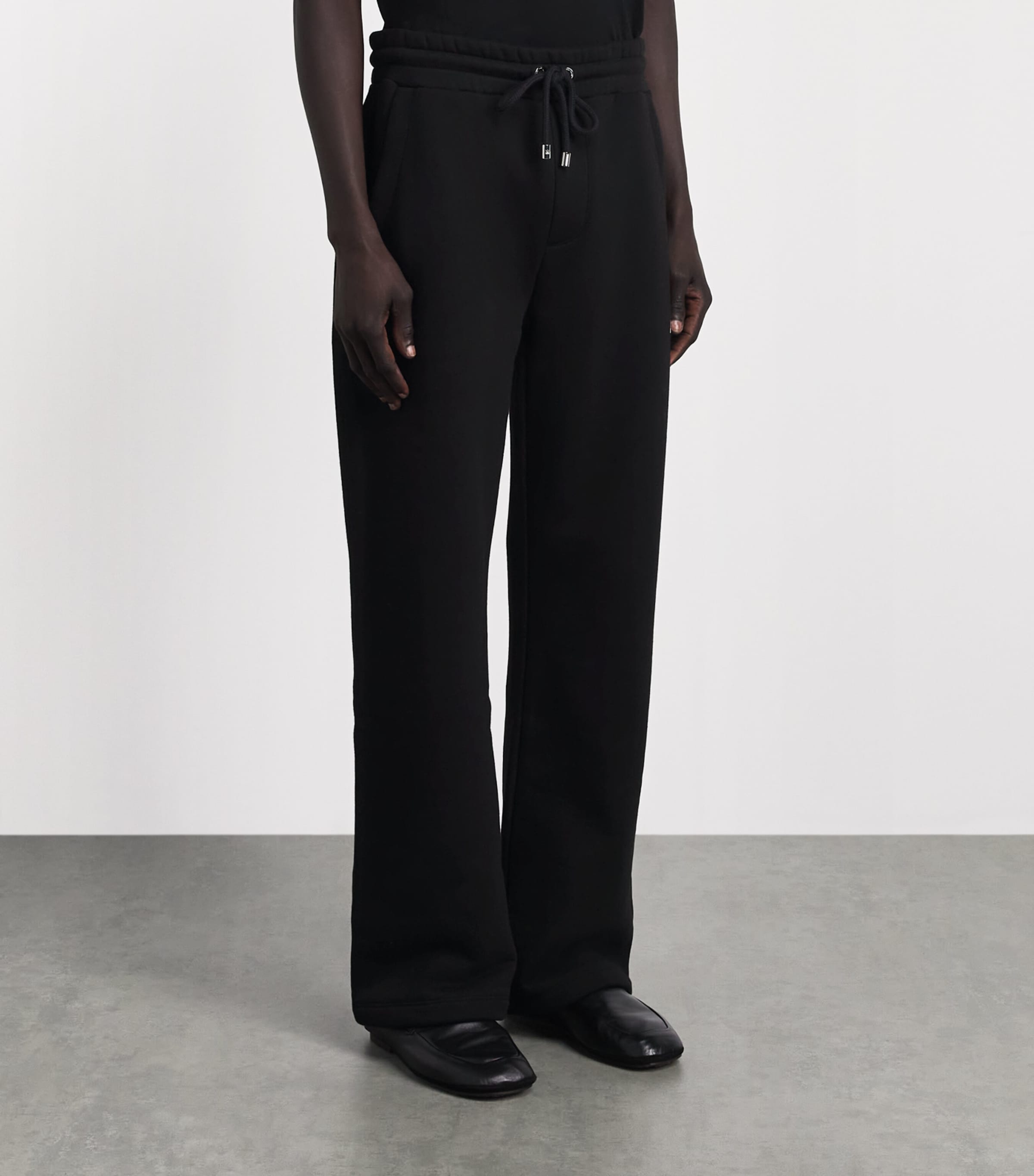 AMIRI Mens Cotton Relaxed Logo Sweatpants Black Image 4