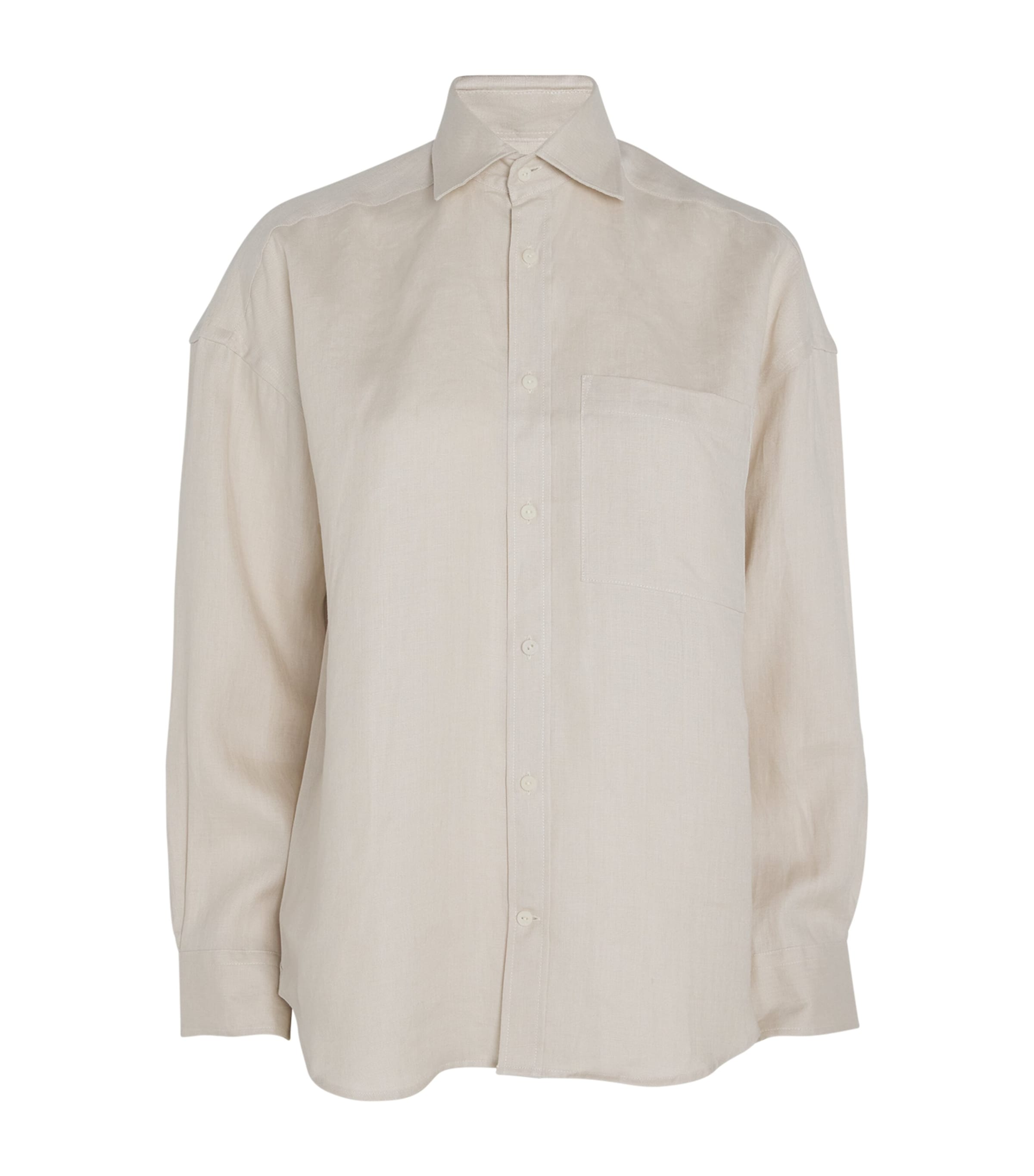 Shop With Nothing Underneath Hemp The Weekend Shirt In Beige