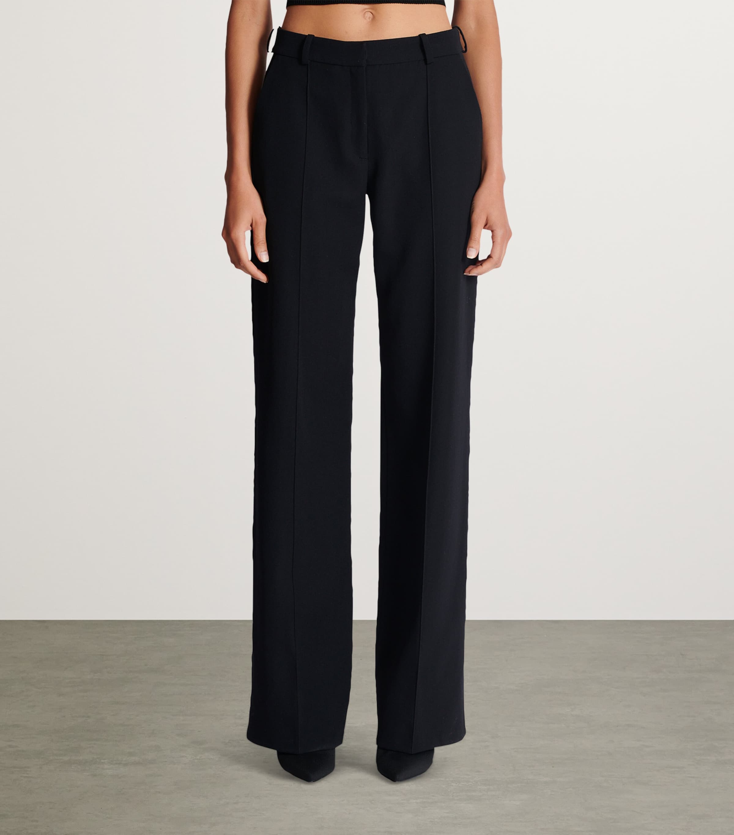 Wool Grain De Poudre Trousers 0PA NOIR Image 2