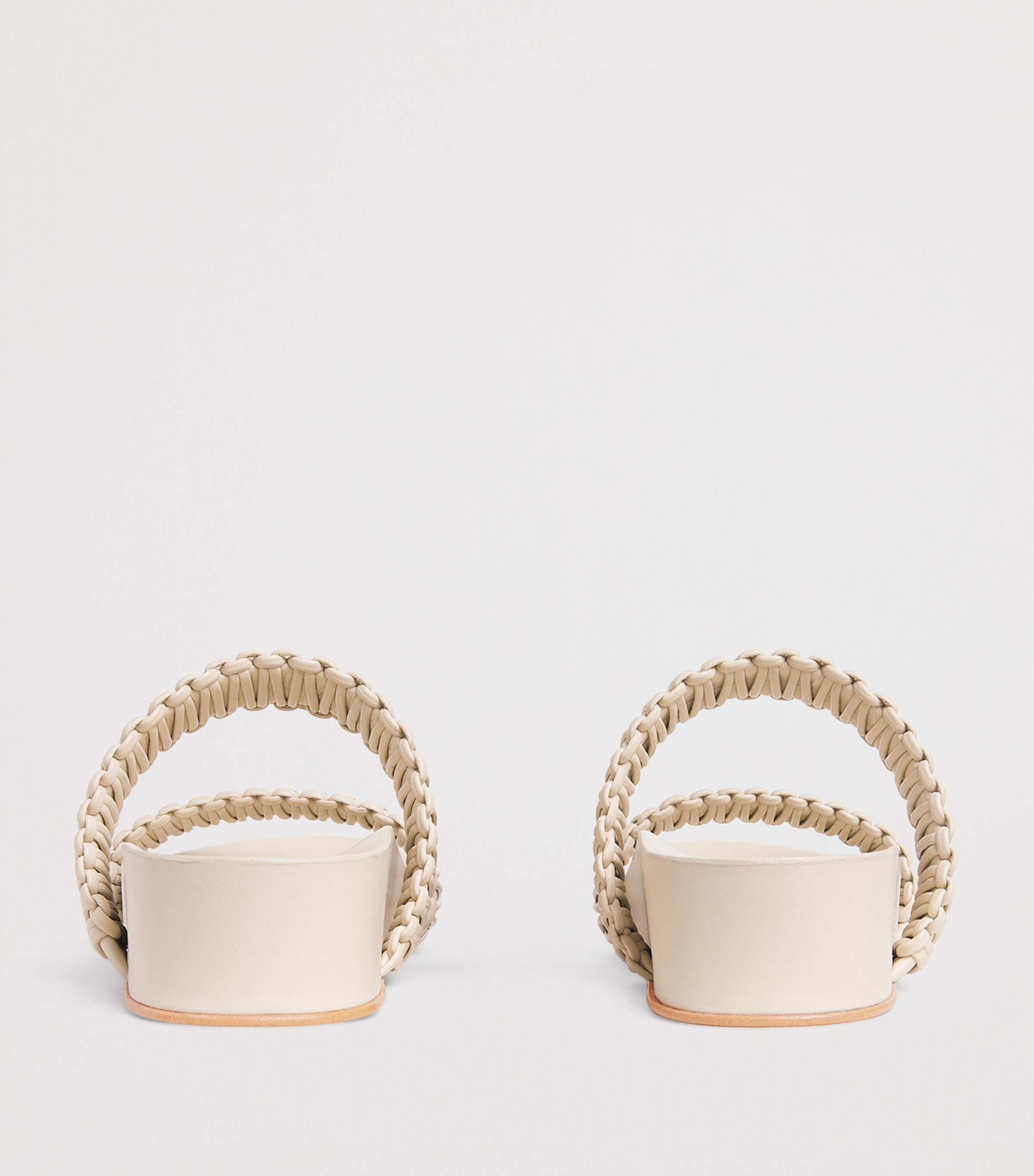 Joseph Leather Braided Isha Sandals Powder Image 5
