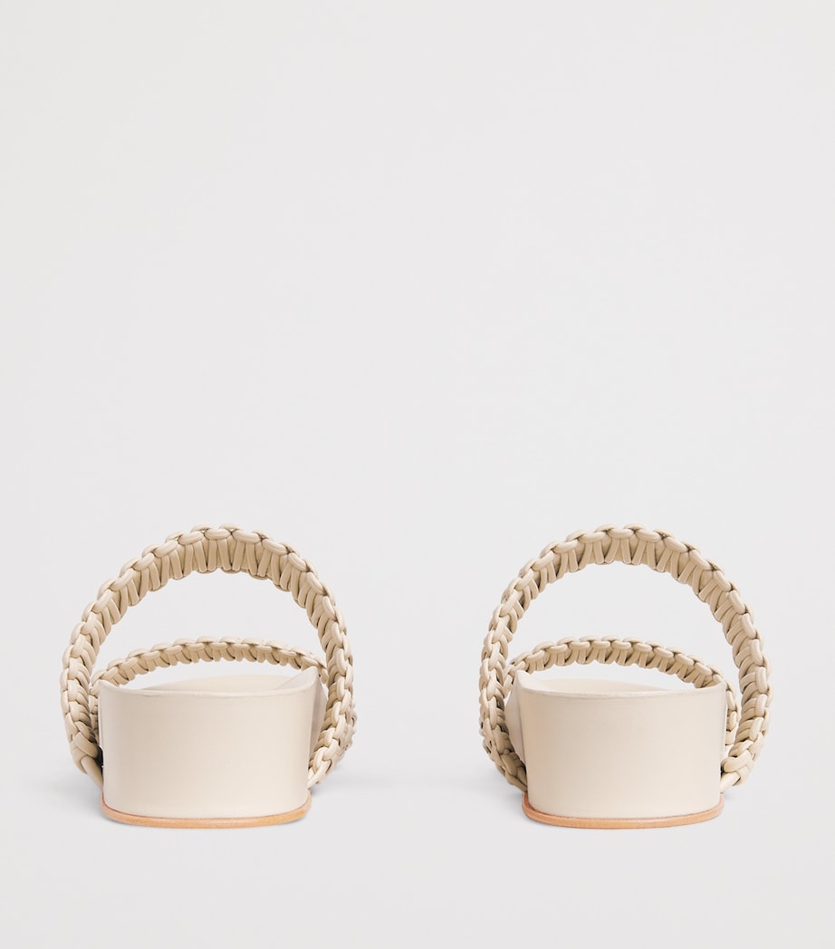 Joseph Leather Braided Isha Sandals Powder Image 5
