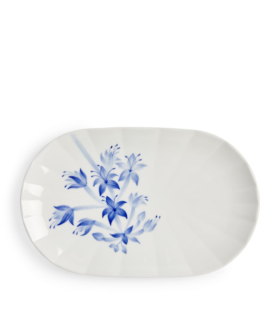 Blomst Hosta Oval Dish (24cm) BLUE Image 1