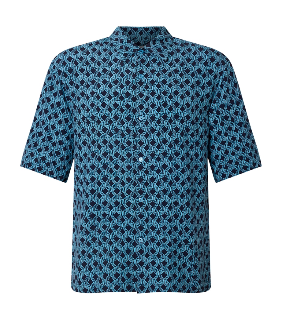 Rope-Print Shirt NAVY BLUE Image 1