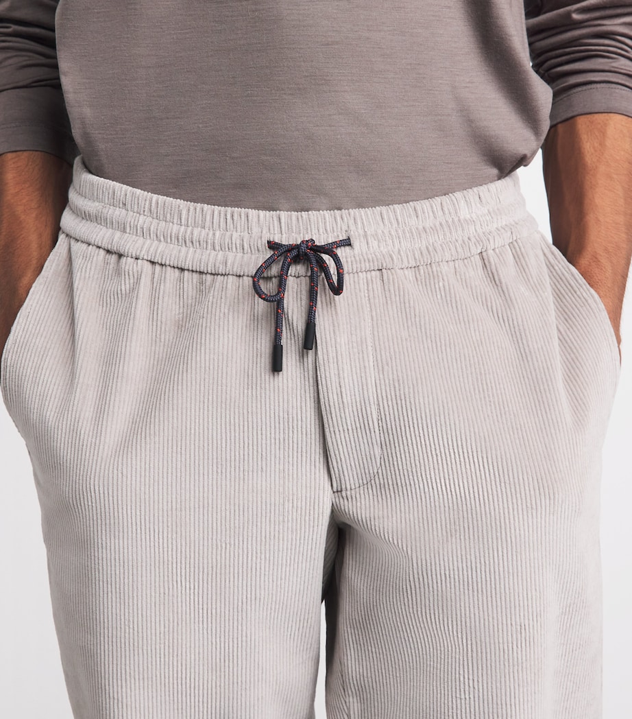 Sease Mens Corduroy Mindset Slim Trousers Pearl Grey Image 3