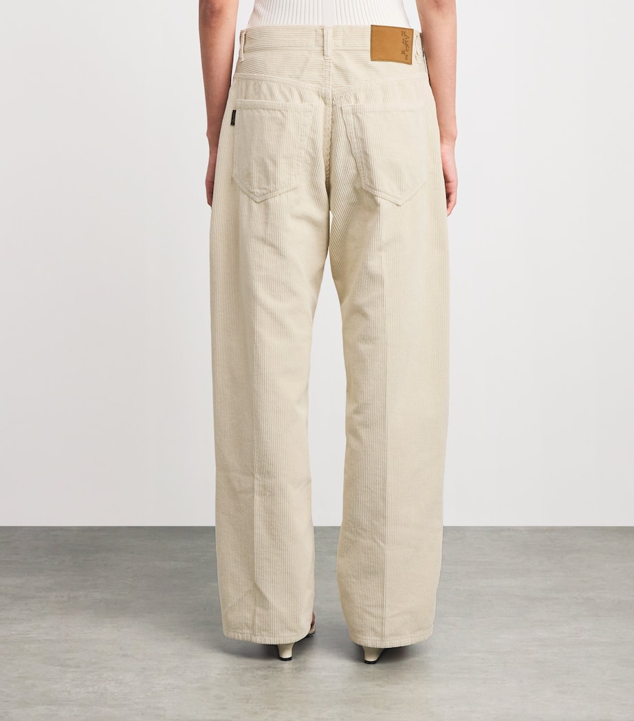 Cotton Corduroy Bonnie Trousers T0336 ECRU Image 4