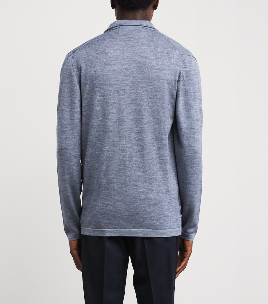 Virgin Wool Vanisé Blazer Cardigan 2W.4 CARTA ZUCCHERO Image 4