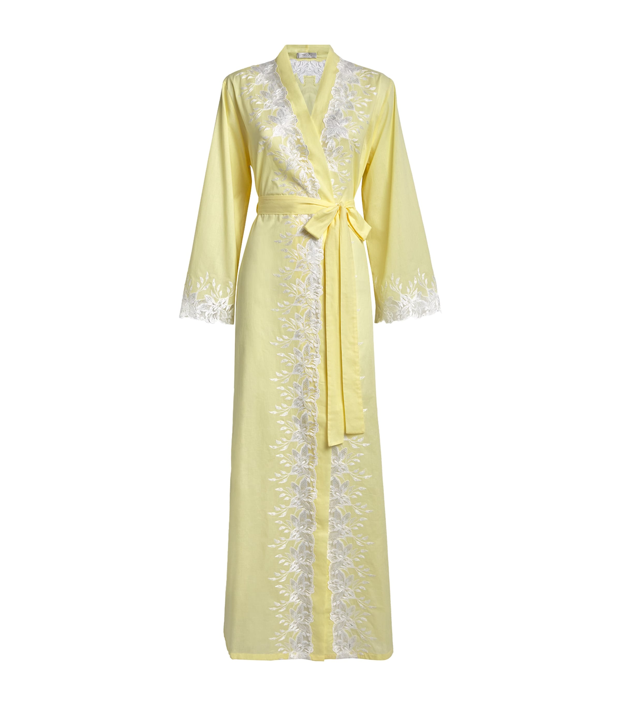 Bocan Cotton Maia Long Robe In Yellow