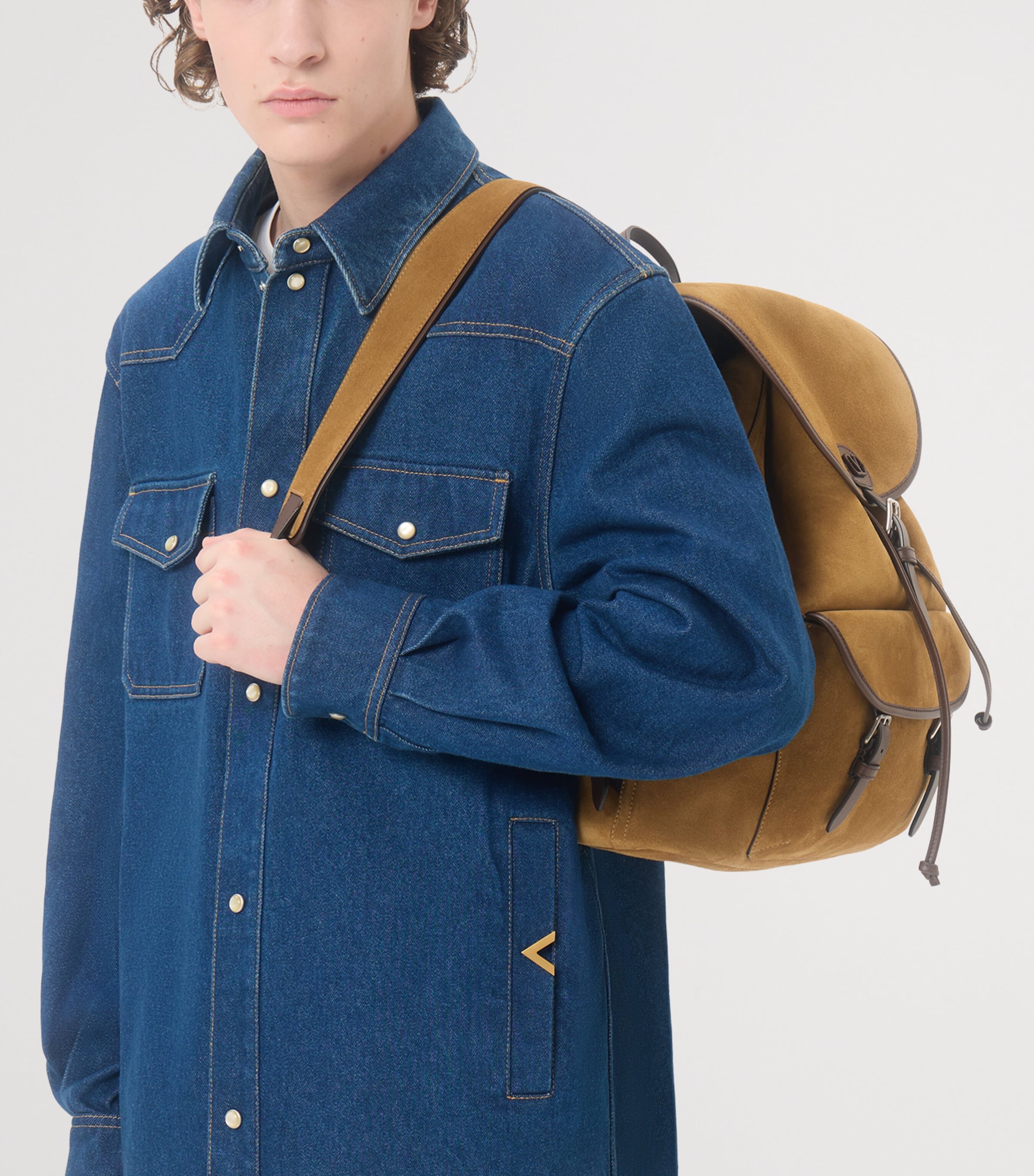 Valentino Mens Cotton Denim Shirt Image 6