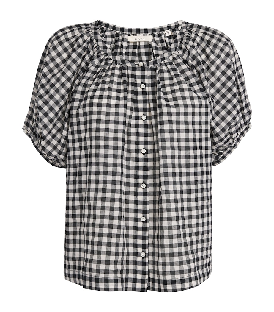 Check June Blouse NOIR GRETA GINGHAM Image 1