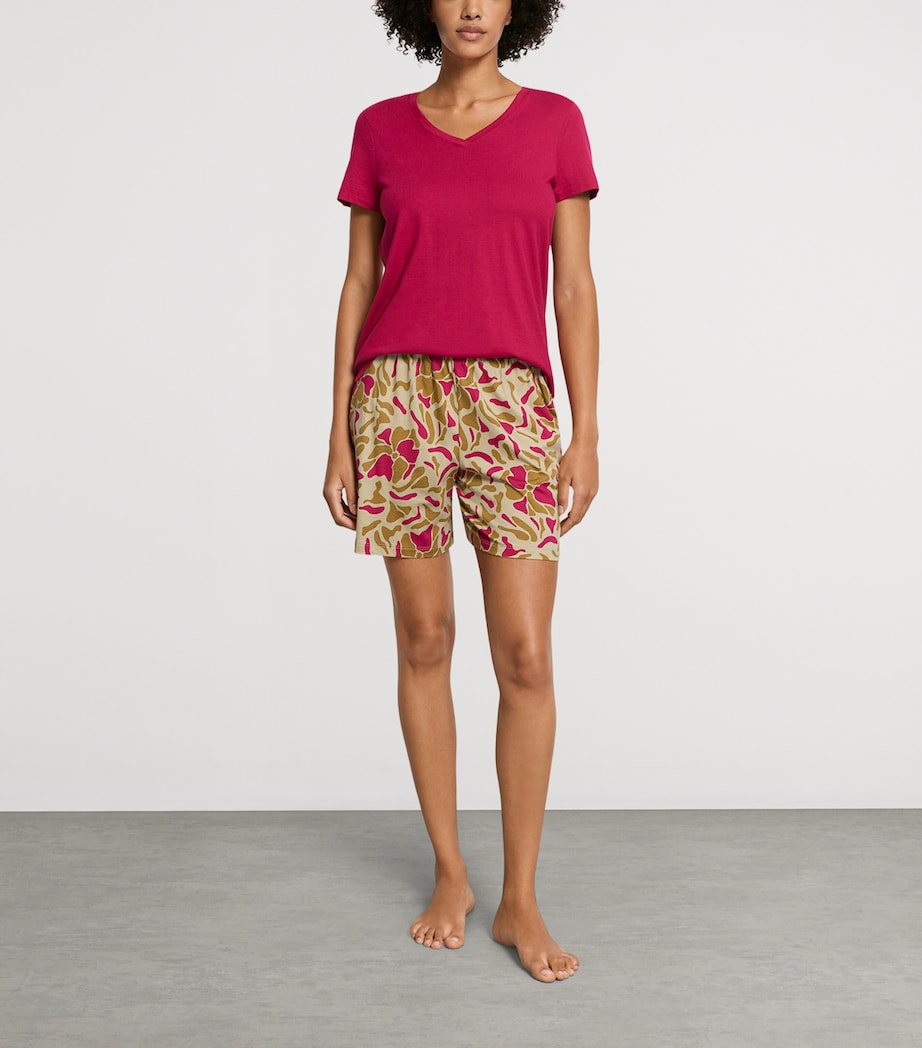 Hanro Womens Cotton-Modal Printed Shorts Illustrated Petals Image 4