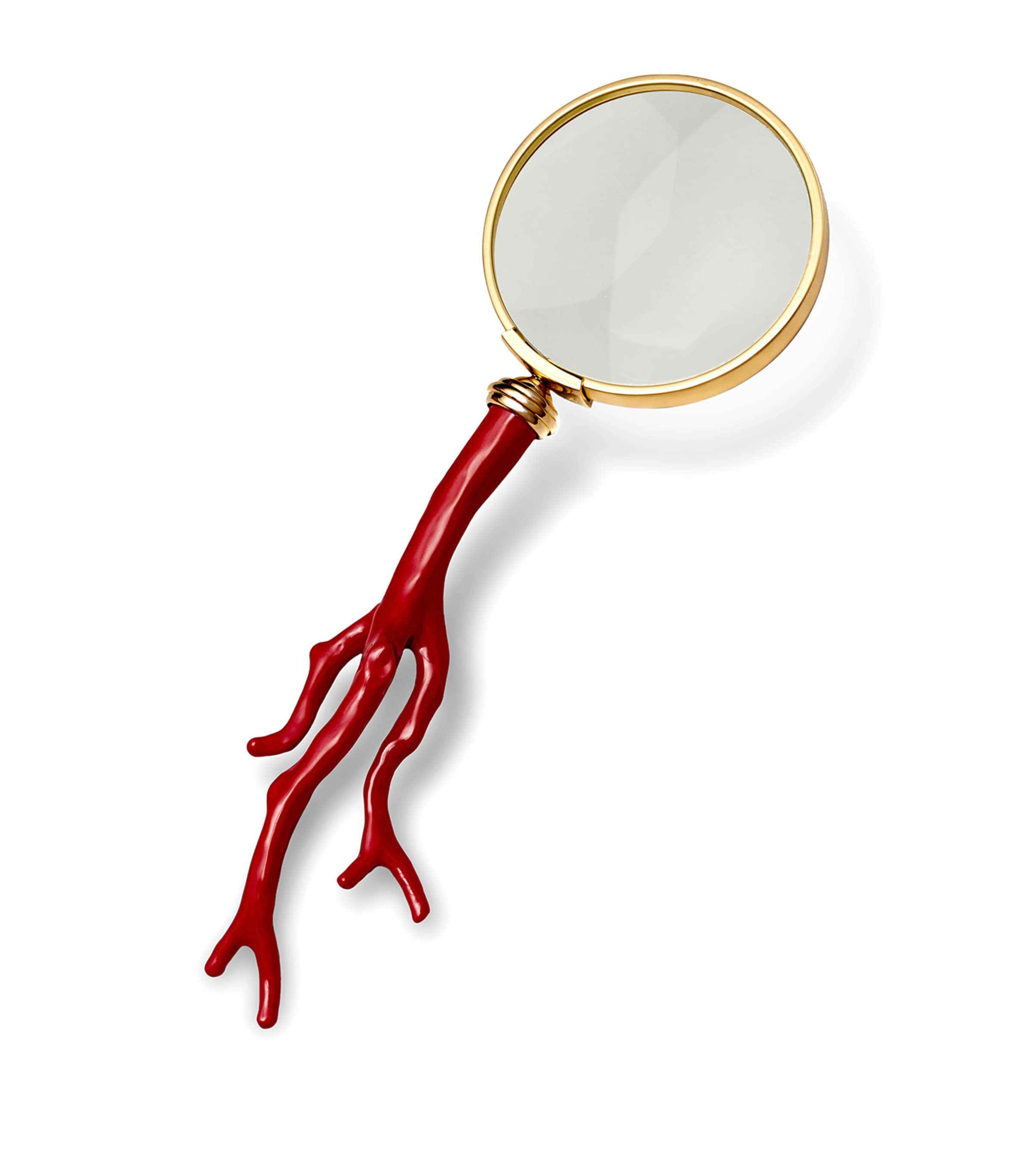 L'Objet Gold-Plated Coral Magnifying Glass Image 1