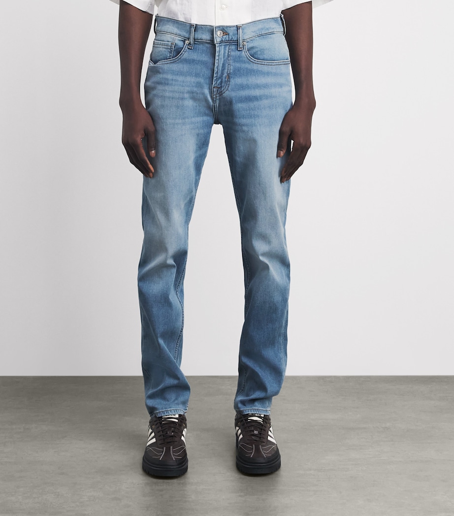 7 For All Mankind Mens Slimmy Jeans Light Blue Image 4