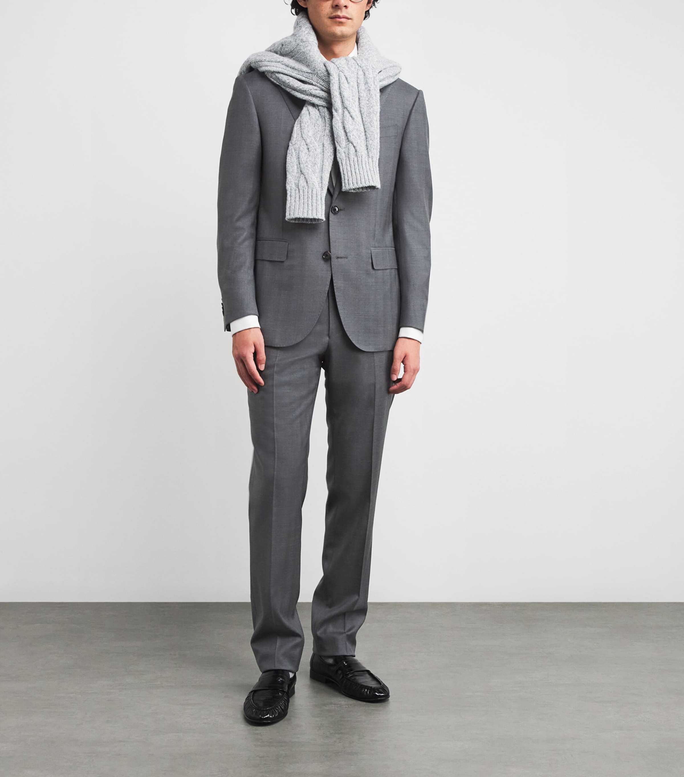 Virgin Wool Academy 2-Piece Suit 016 GREY MELANGE Image 2