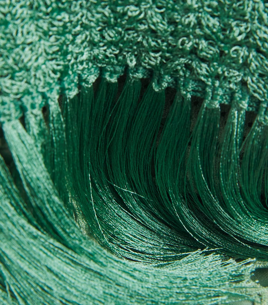 Crochet Fringe-Trim Samba Mini Dress LIGHT GREEN Image 5