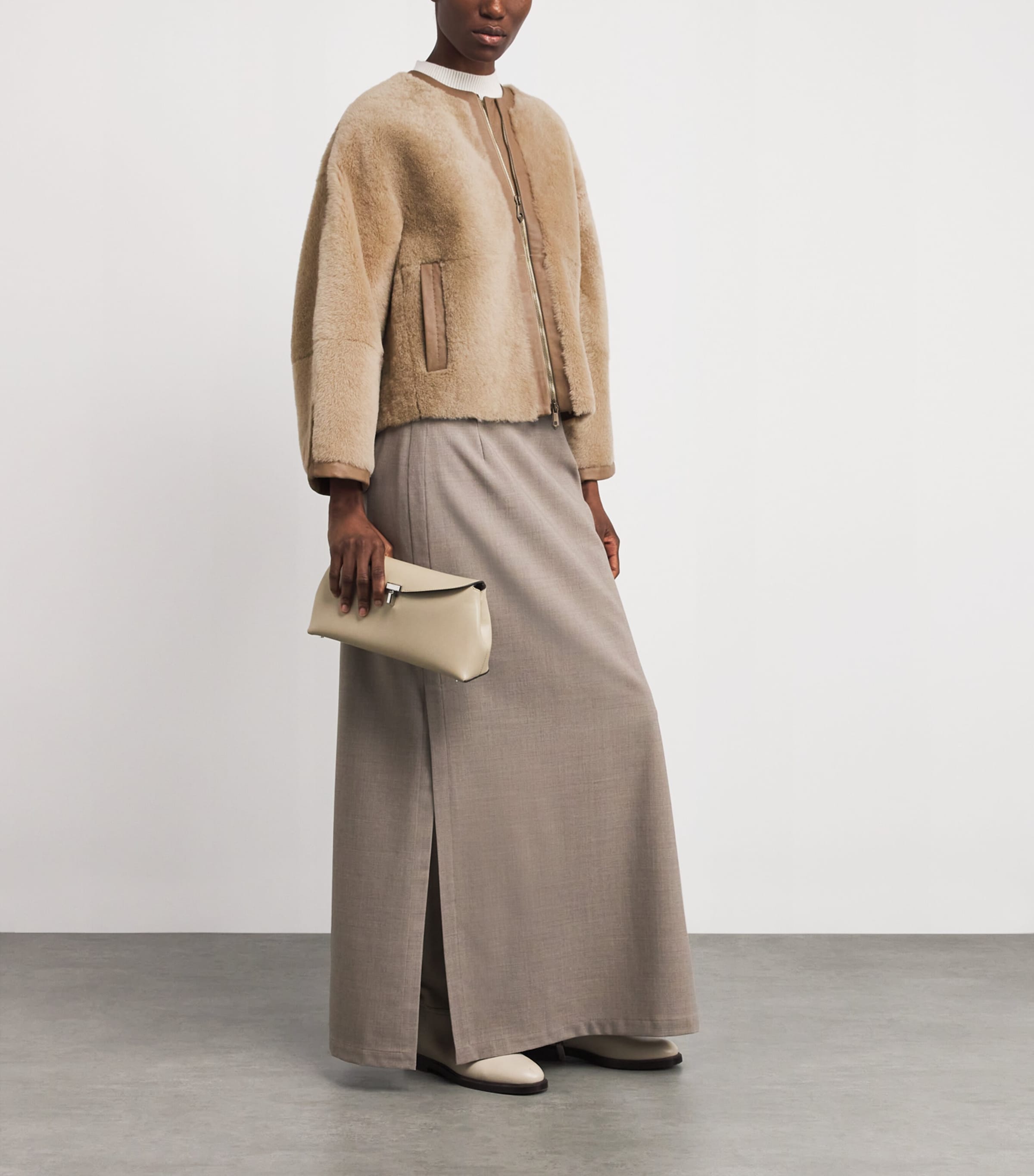 Atelier Shearling Jacket BEIGE Image 2