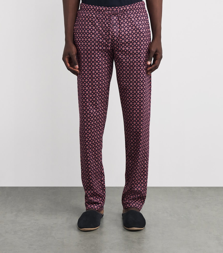 Cotton Night & Day Lounge Trousers 3035 BLUE GEMS PRINT Image 3