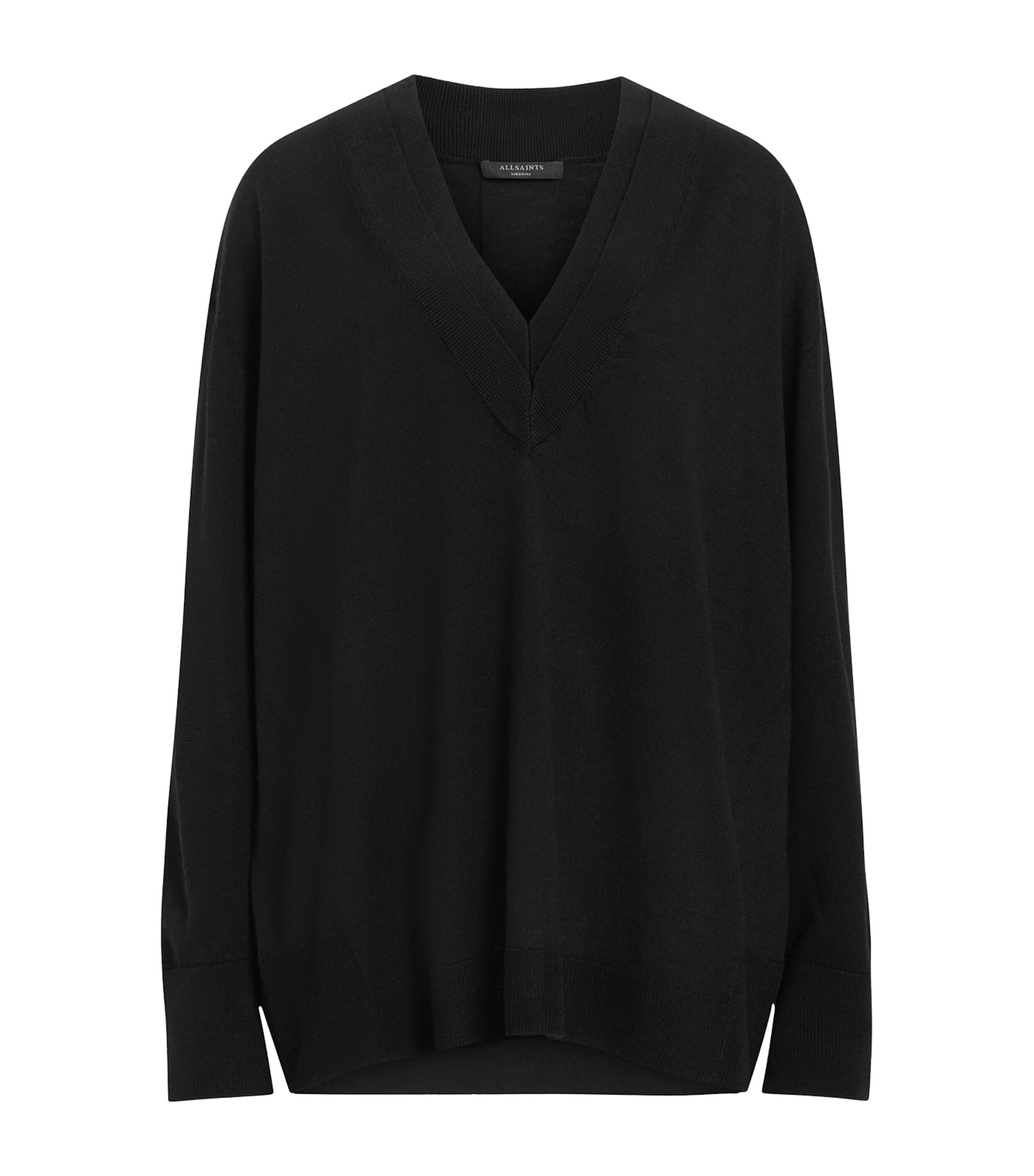 Allsaints Wool Bern Sweater In Black