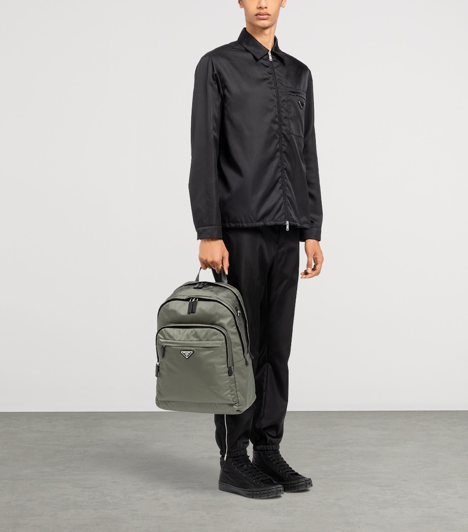 Re-Nylon and Saffiano Leather Backpack F0414 Image 6