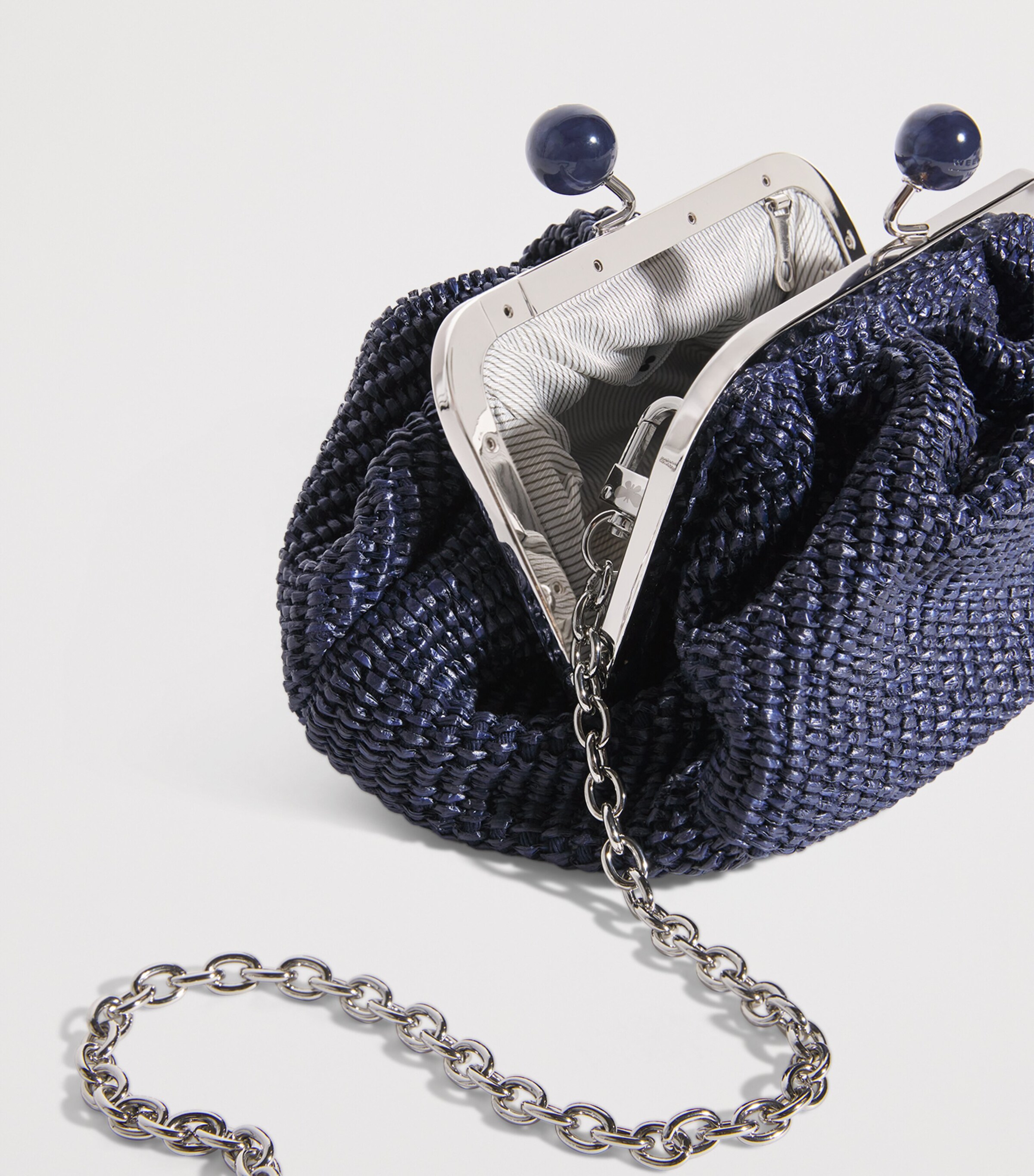 Small Raffia-Effect Pasticcino Bag ULTRAMARINE Image 4