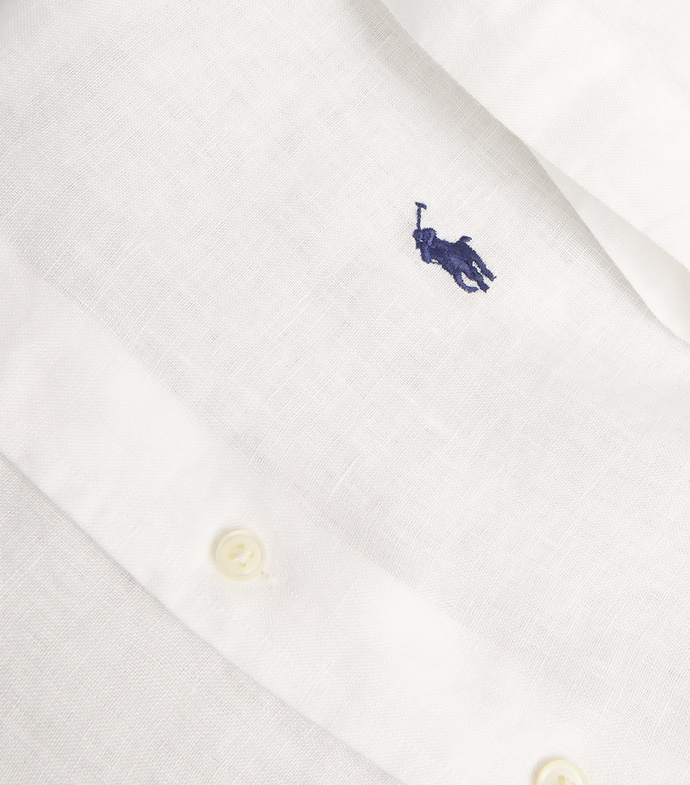 Polo Ralph Lauren Womens Linen Short-Sleeve Shirt White Image 5