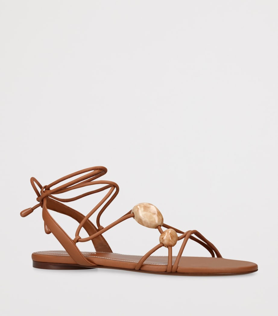 Leather Gleam Sandals BROWN Image 3