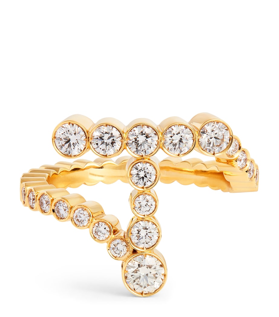 Yellow Gold and Diamond Ensemble 'T' Ring YELLOW GOLD Image 1