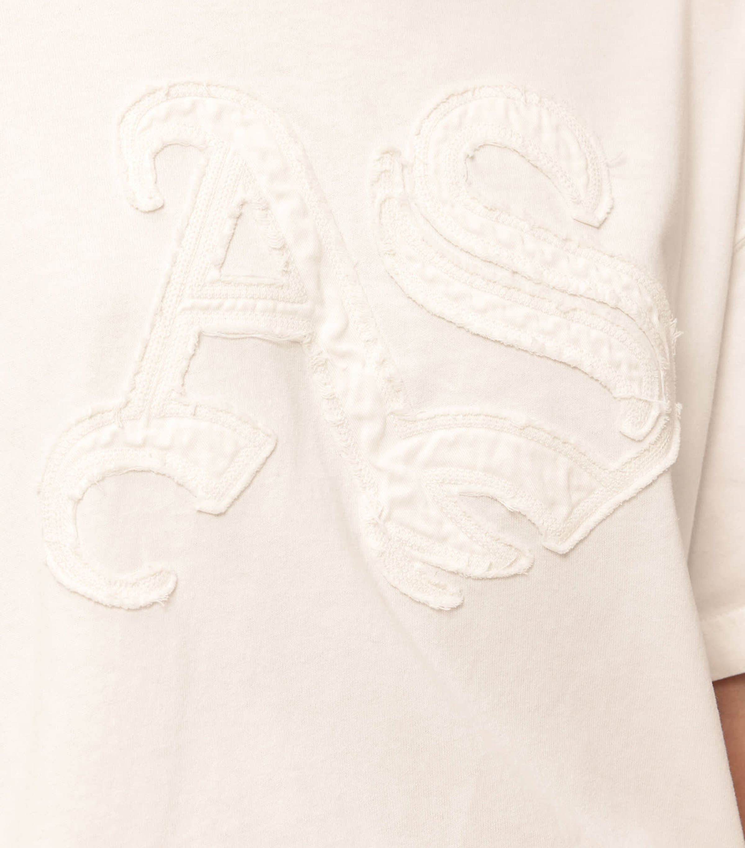 AllSaints Womens Organic Cotton Insignia Etta T-Shirt Mallow White Image 5