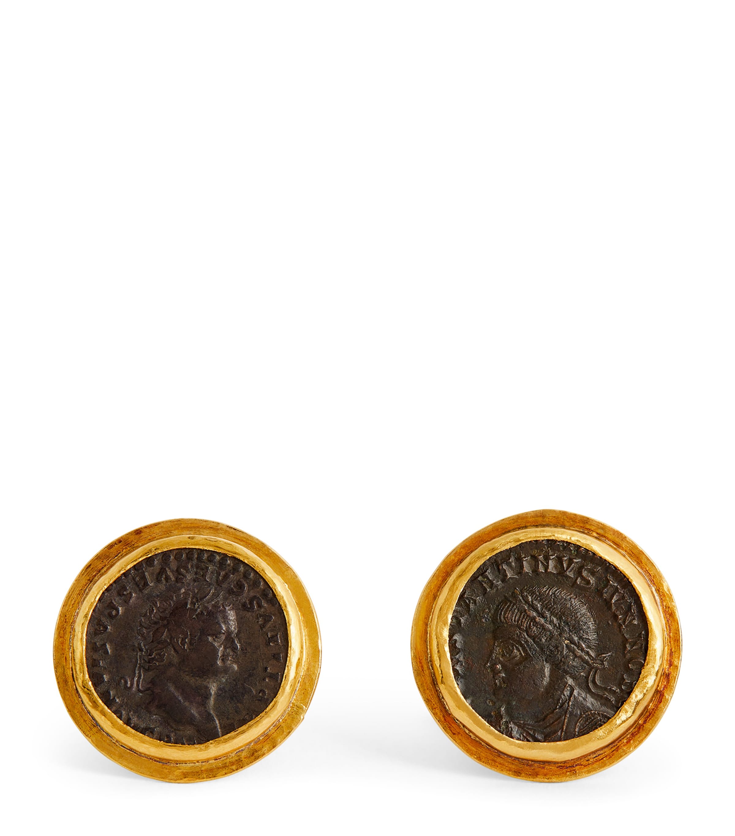 Brooski Gold-copper Roman Emperor Ii Cufflinks