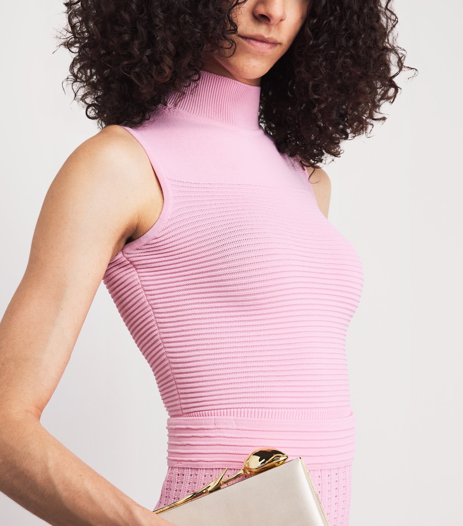 Edeline Lee Womens Knitted Sylvia Tank Top Pink Image 3