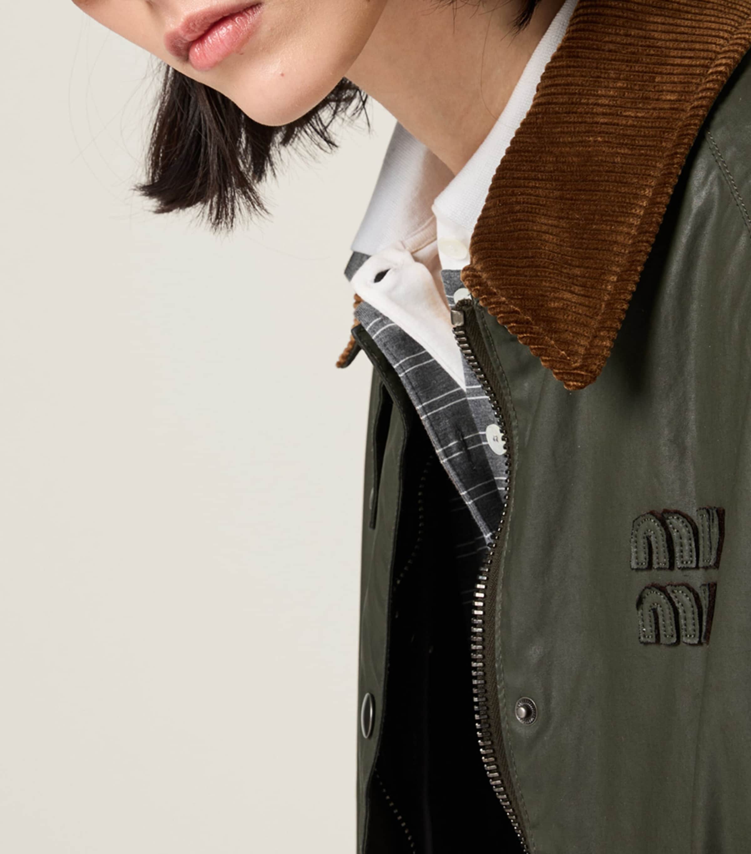 Coated Cotton Caban Jacket F0414 Image 5