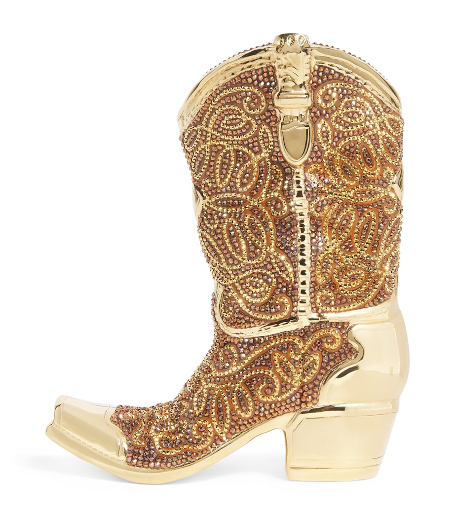 Crystal Cowboy Boot Austin Clutch Bag CBRMT BROWN MULTI Image 1