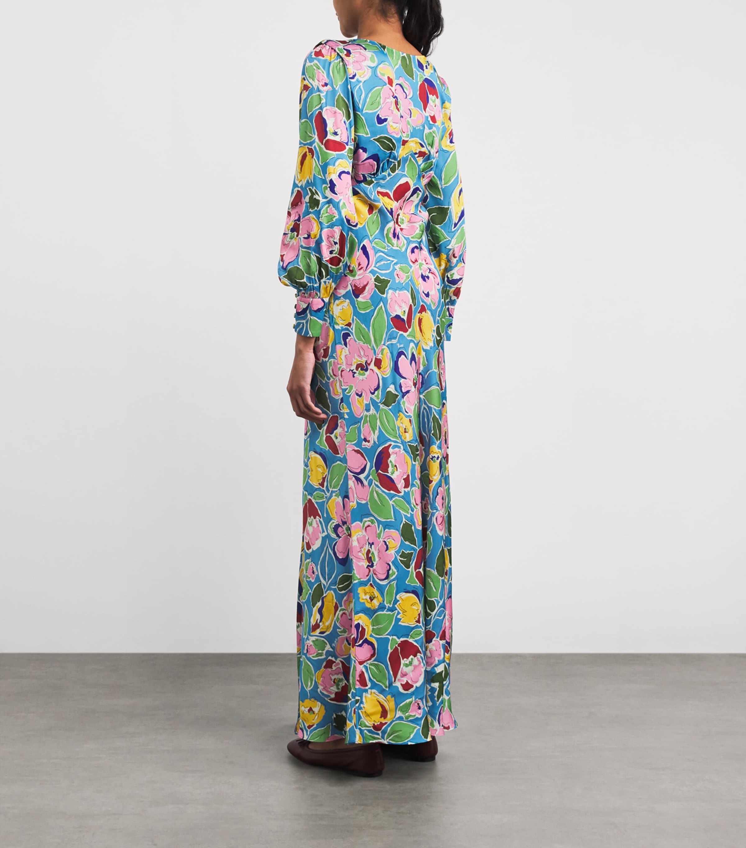 Floral Marni Midi Dress JEANNIE BLOOM SKY Image 3
