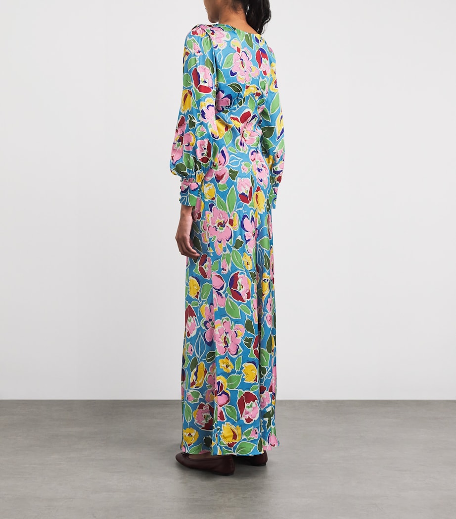 Floral Marni Midi Dress JEANNIE BLOOM SKY Image 3
