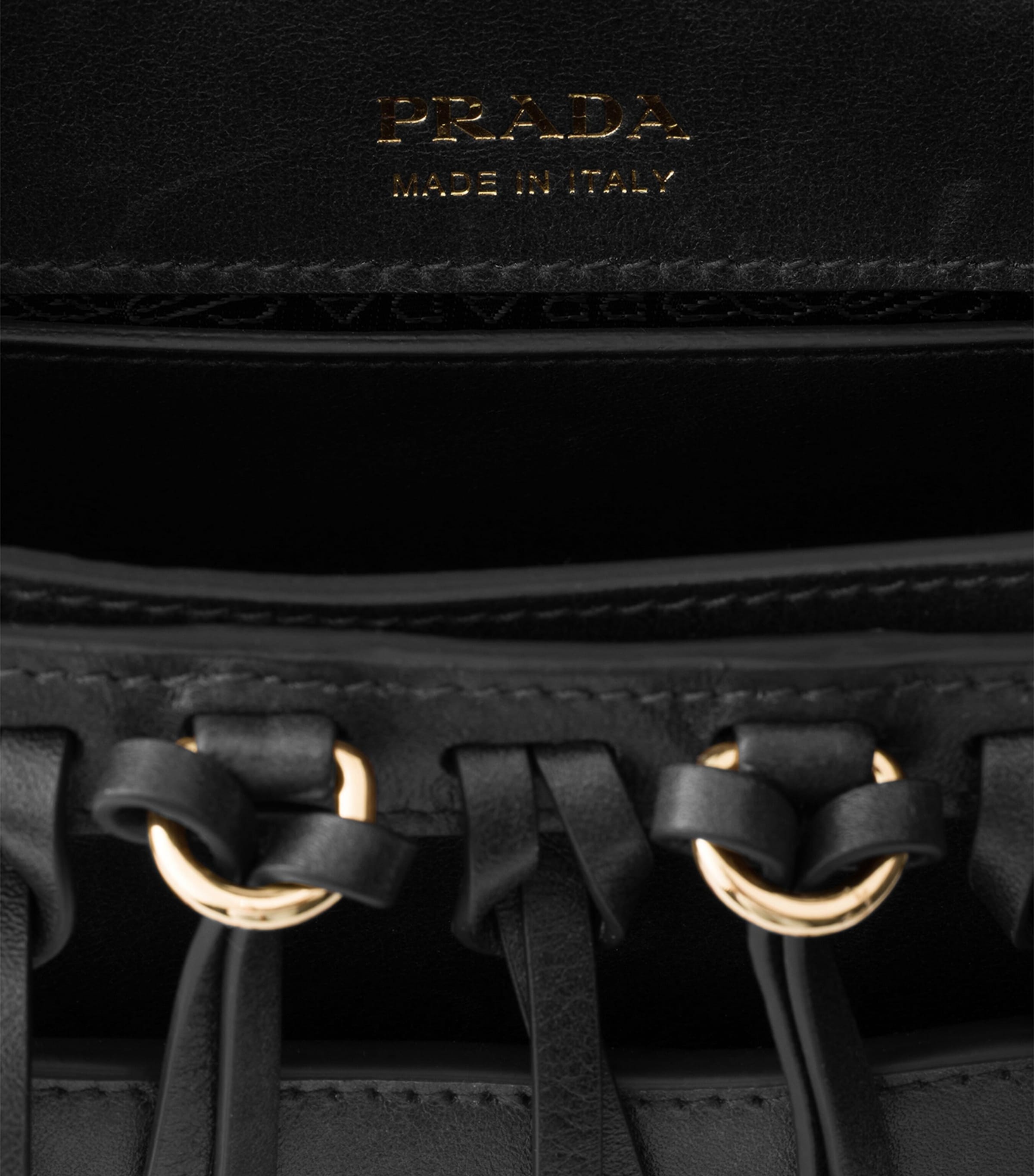 Prada Mini Leather Corsaire Shoulder Bag Black Image 4